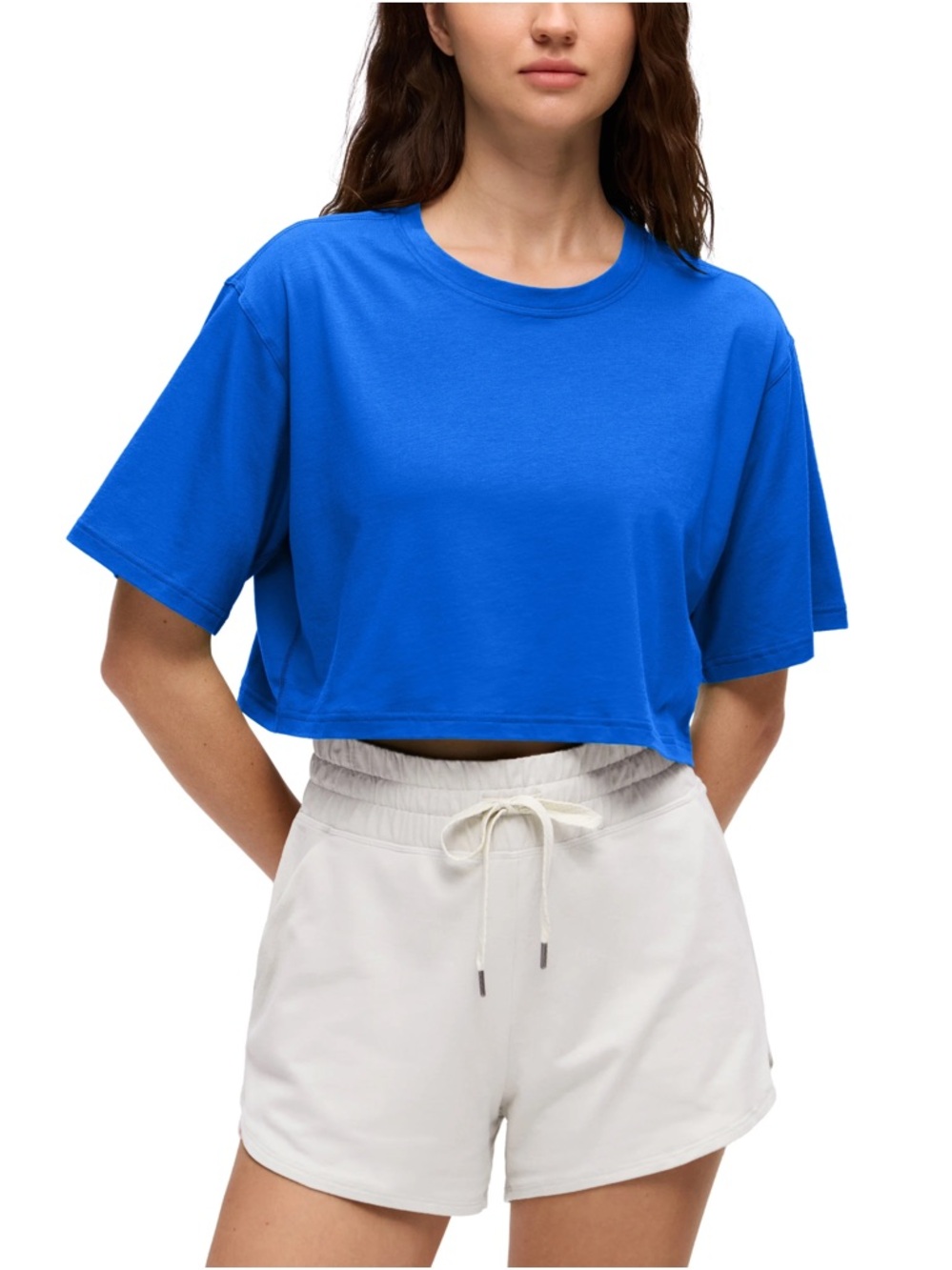 CRZ Yoga Loose Crop Top - Blue